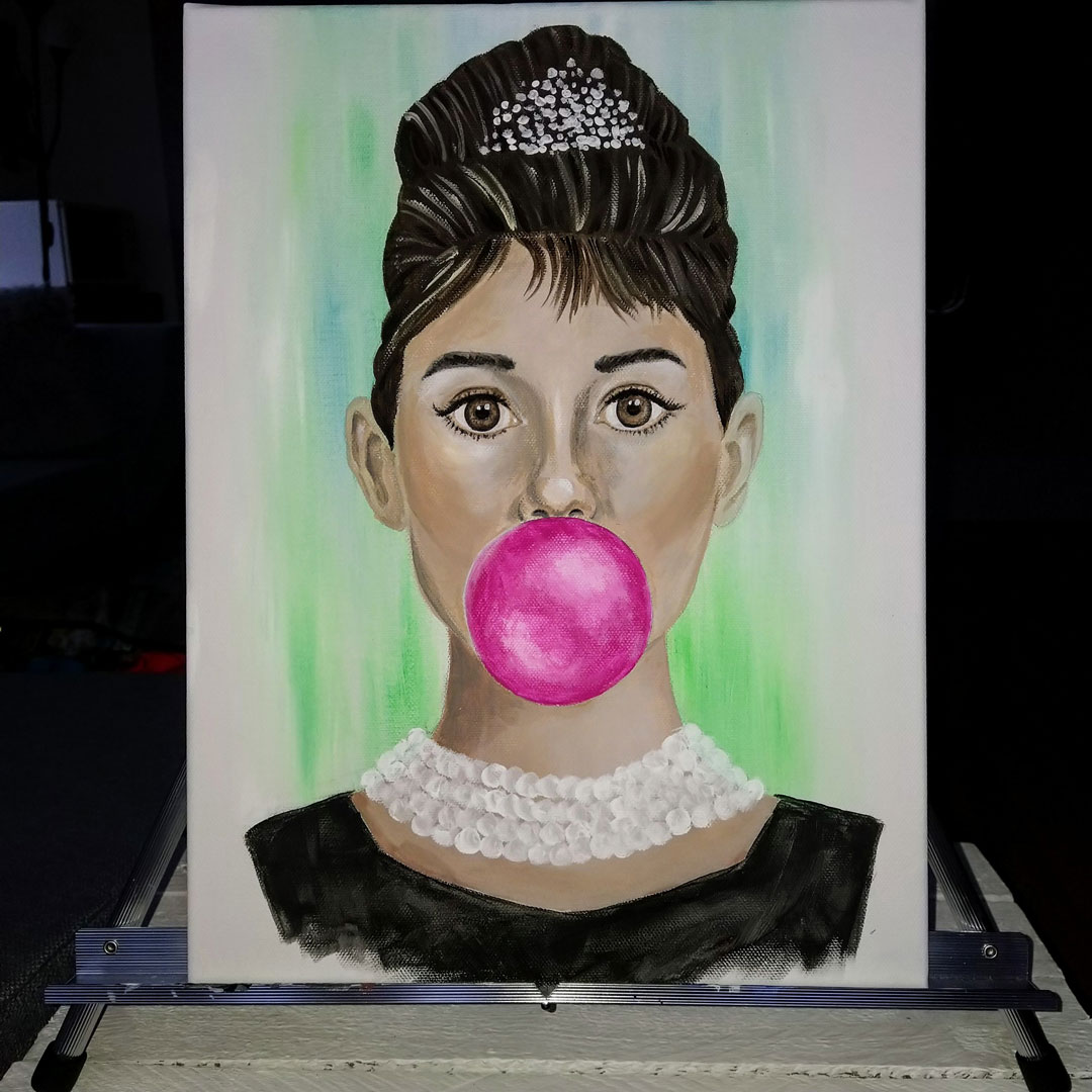 ArtNight Motiv Audrey Hepburn with Gum