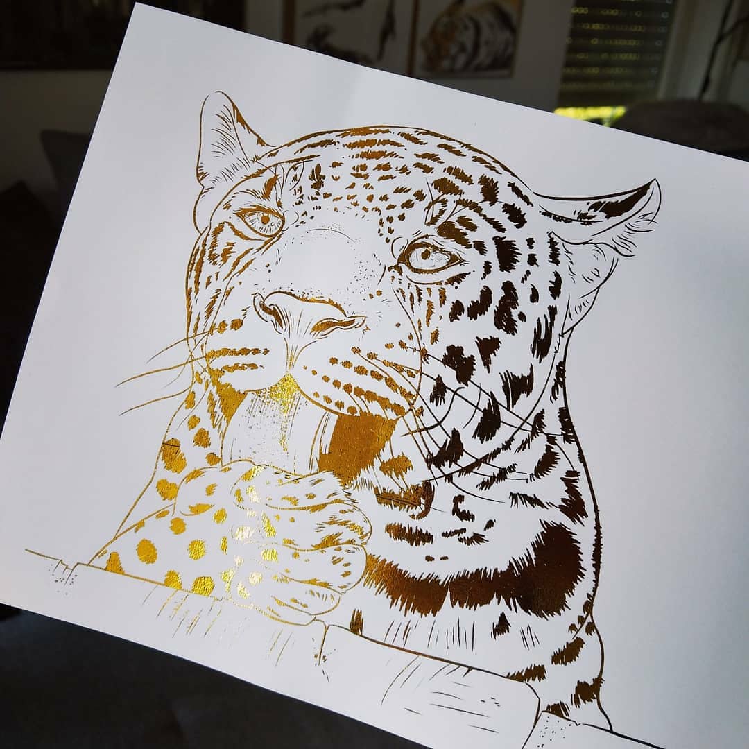 Illustration eines Leoparden von Janine Kruse
