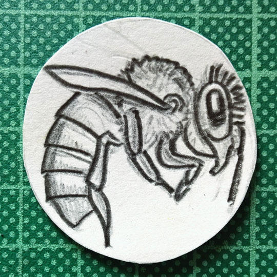 Skizze einer Biene